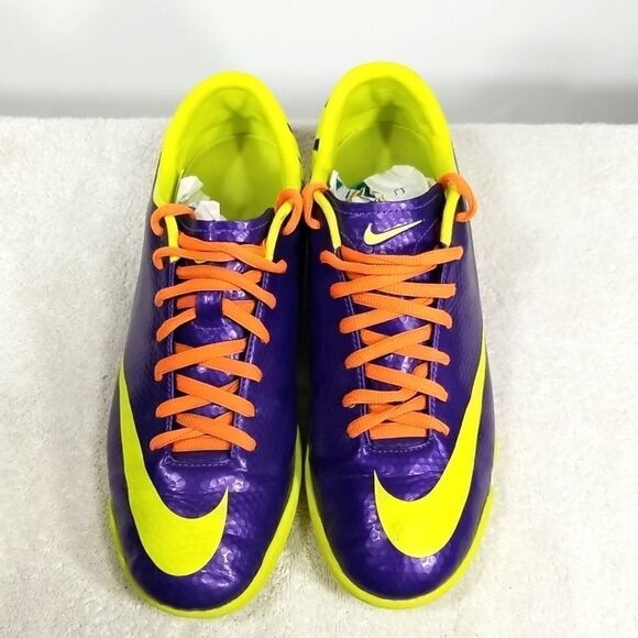 Nike Runners Men's Size 8 Mercurial Victory Indoor Purple Green Orange Athletic - Picture 7 of 9
